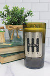 Fresh Pine scented soy candle handmade in a repurposed wine bottle