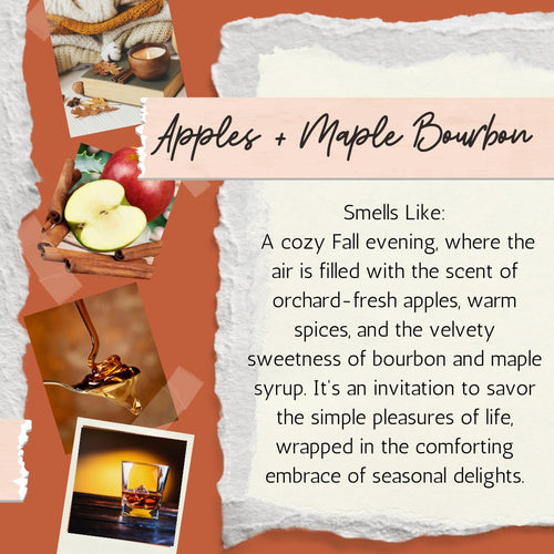 Apples + Maple Bourbon 8oz Soy Candle