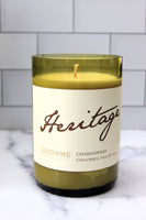 Upcycled Browne Pinot Noir wine bottle candle