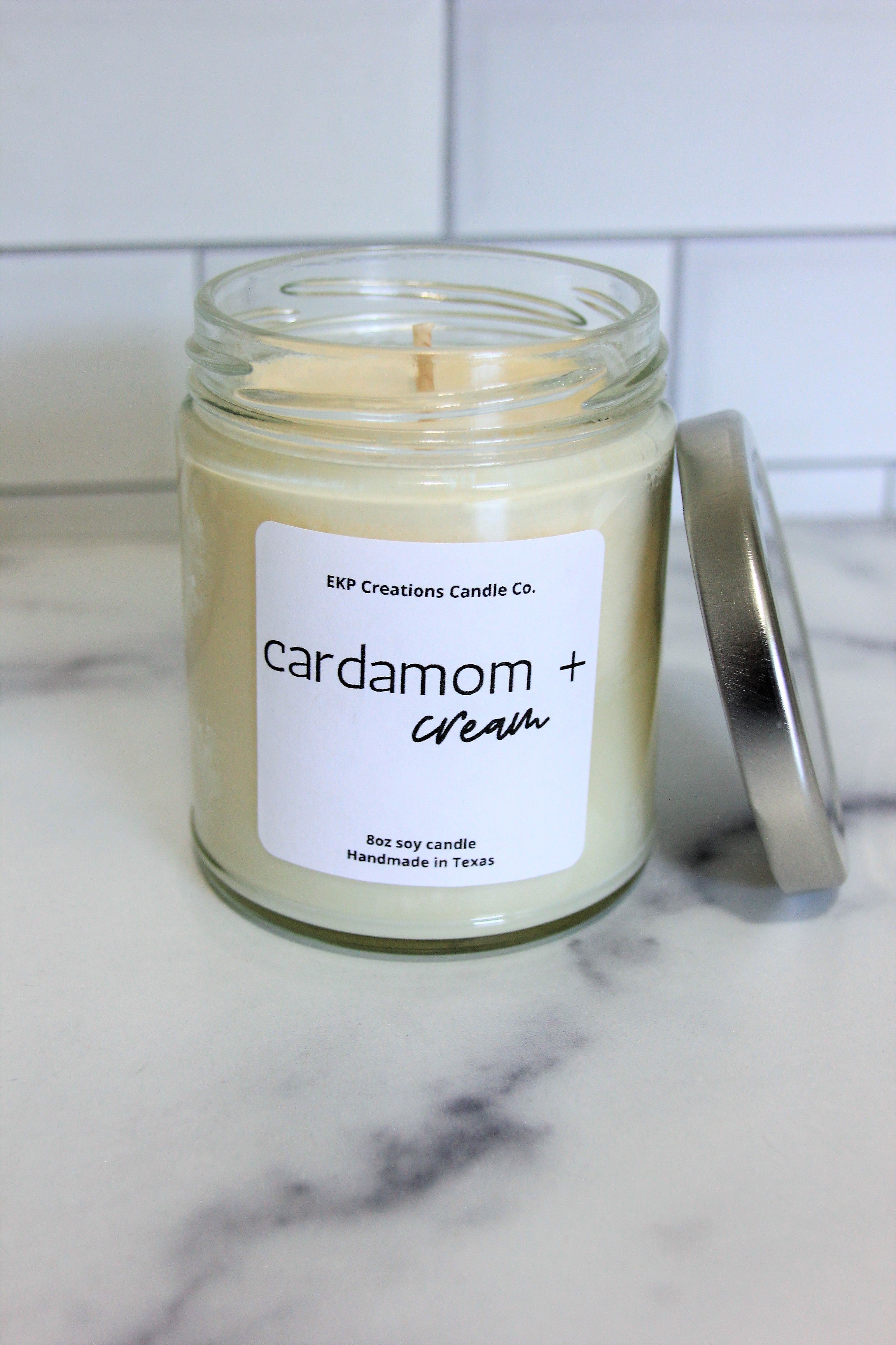 Cardamom + Cream soy candle