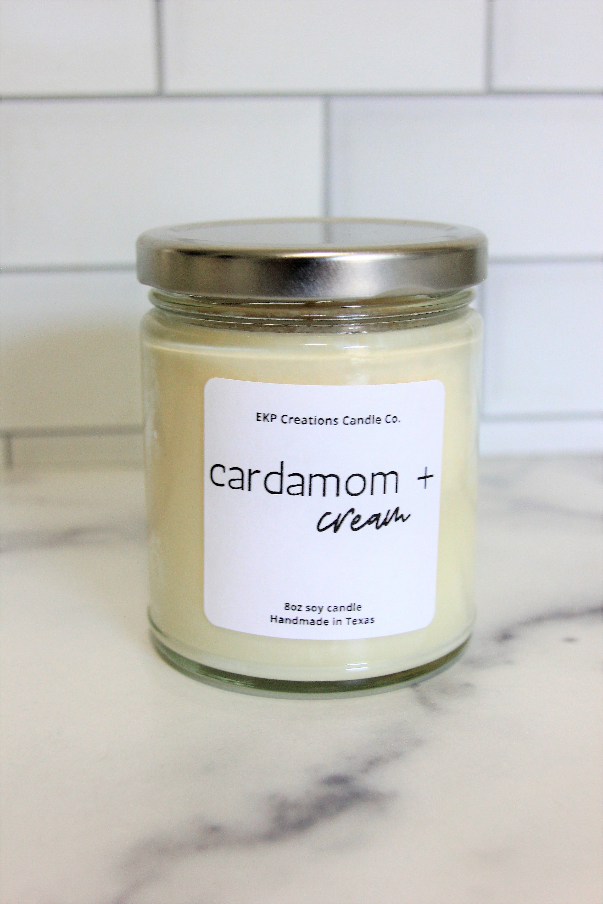 Cardamom + Cream 8oz soy candle