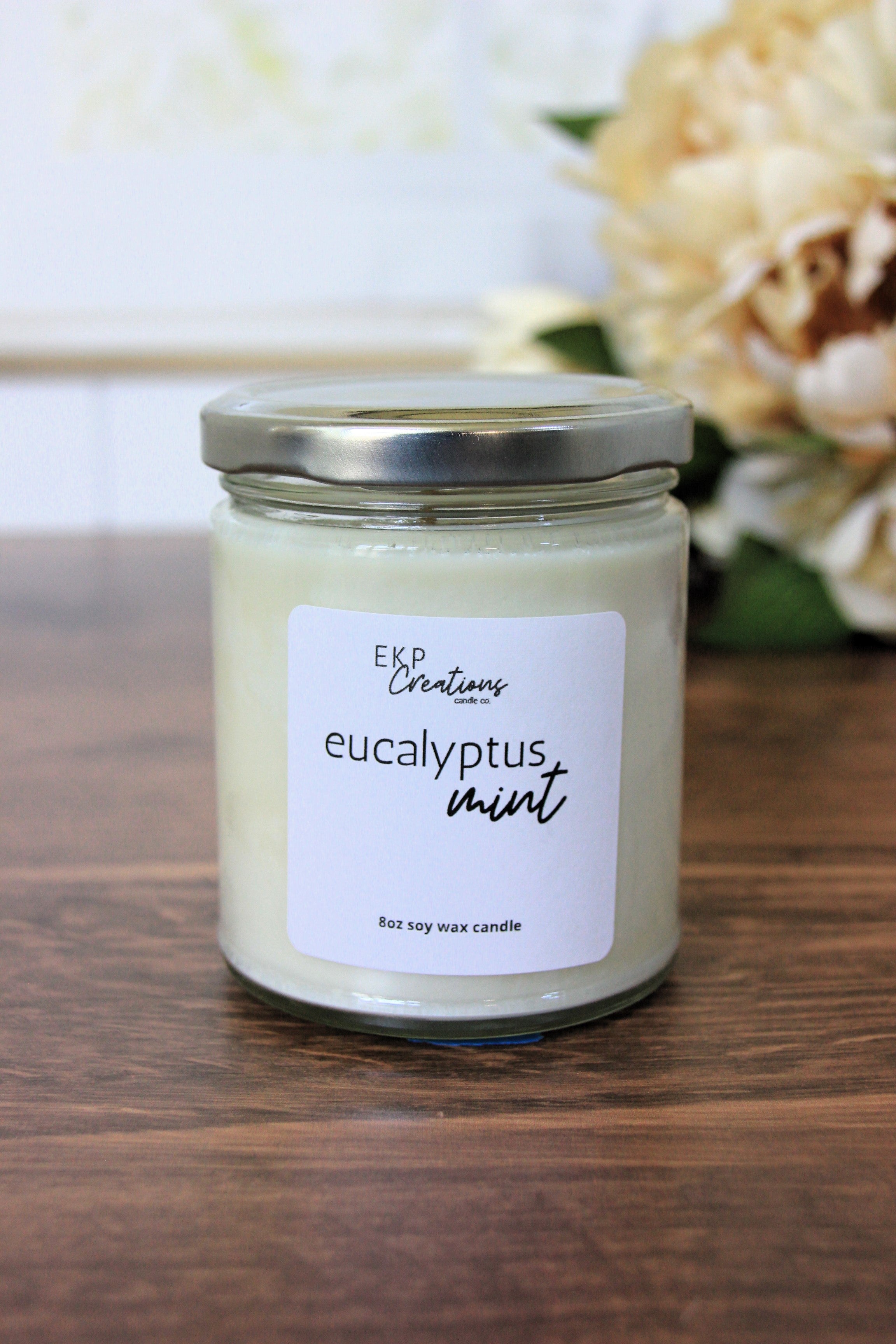 Eucalyptus Mint scented soy candle