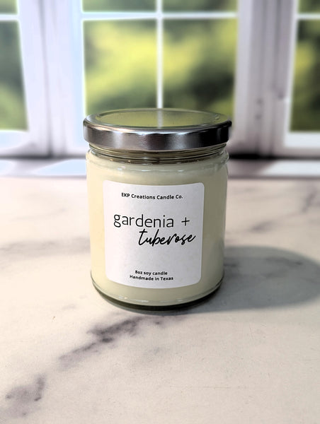 Gardenia + Tuberose 8oz Soy Candle