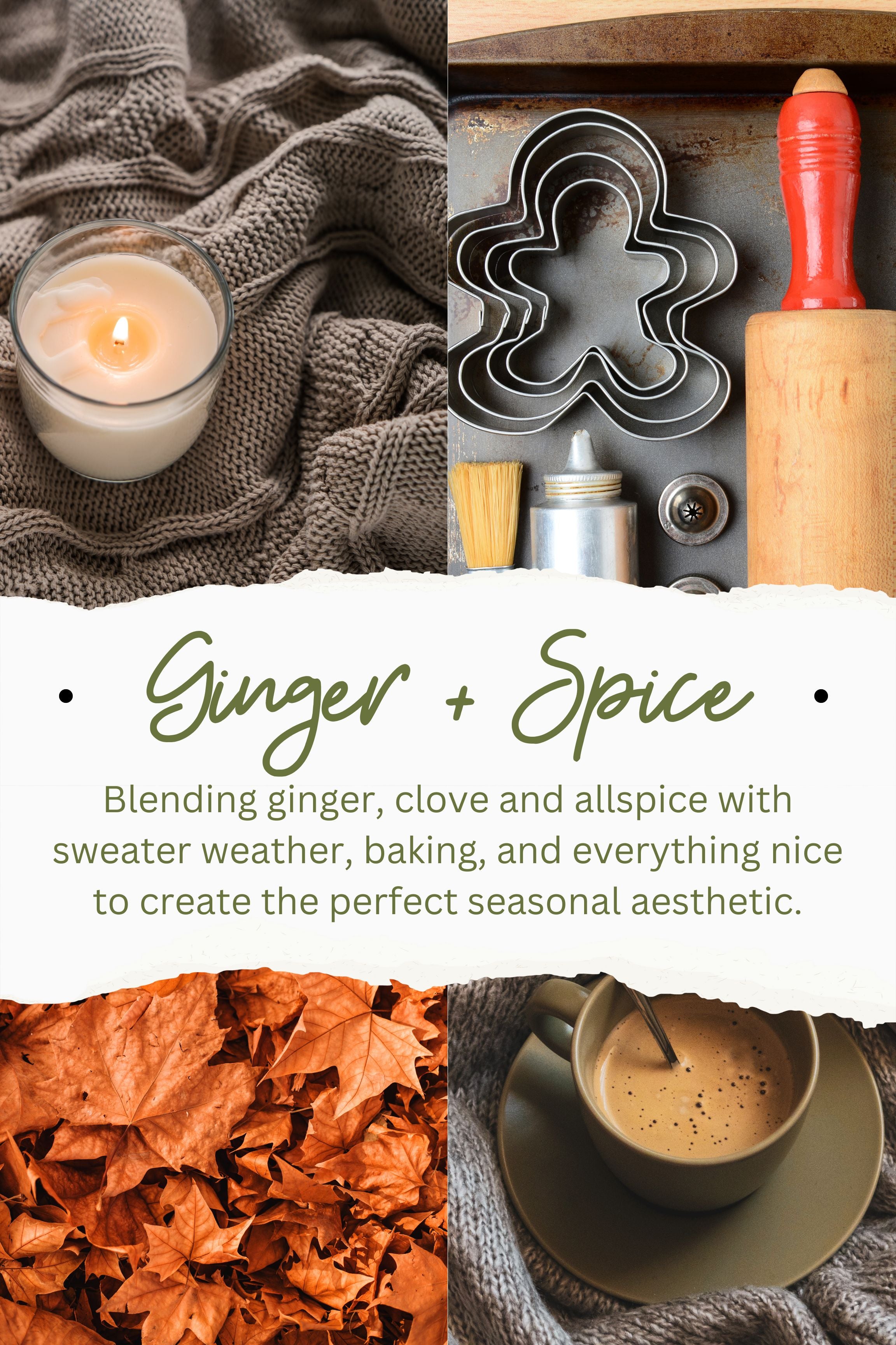 Ginger + Spice 8oz Soy Candle