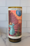 Upcycled Lapis Luna Zinfandel wine bottle candle