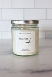 Leather + Oak 8oz Soy Candle