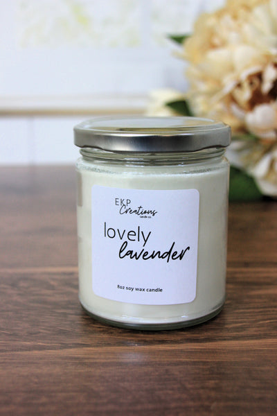 Lovely Lavender scented soy candle