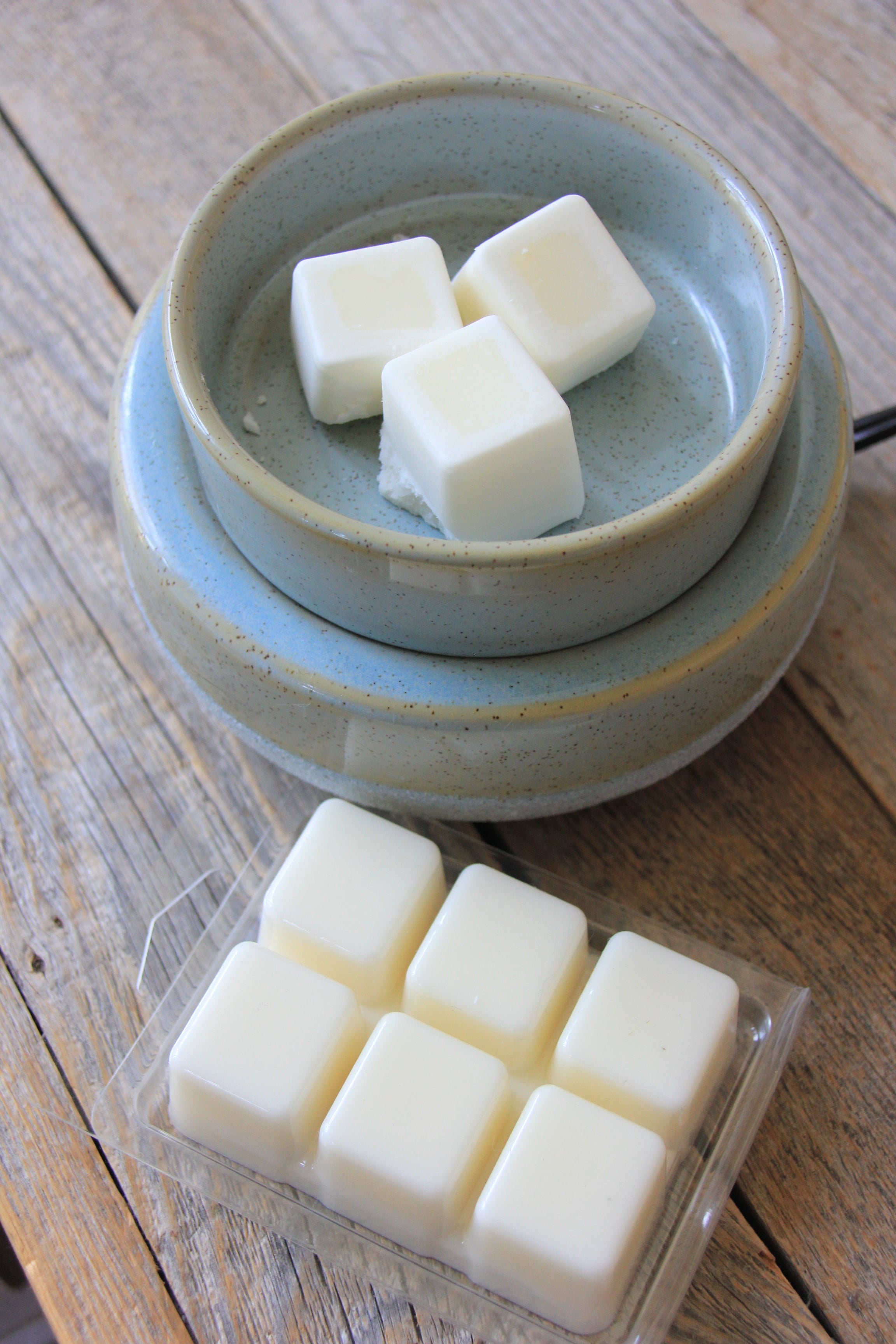 Scented wax melts in a wax melter