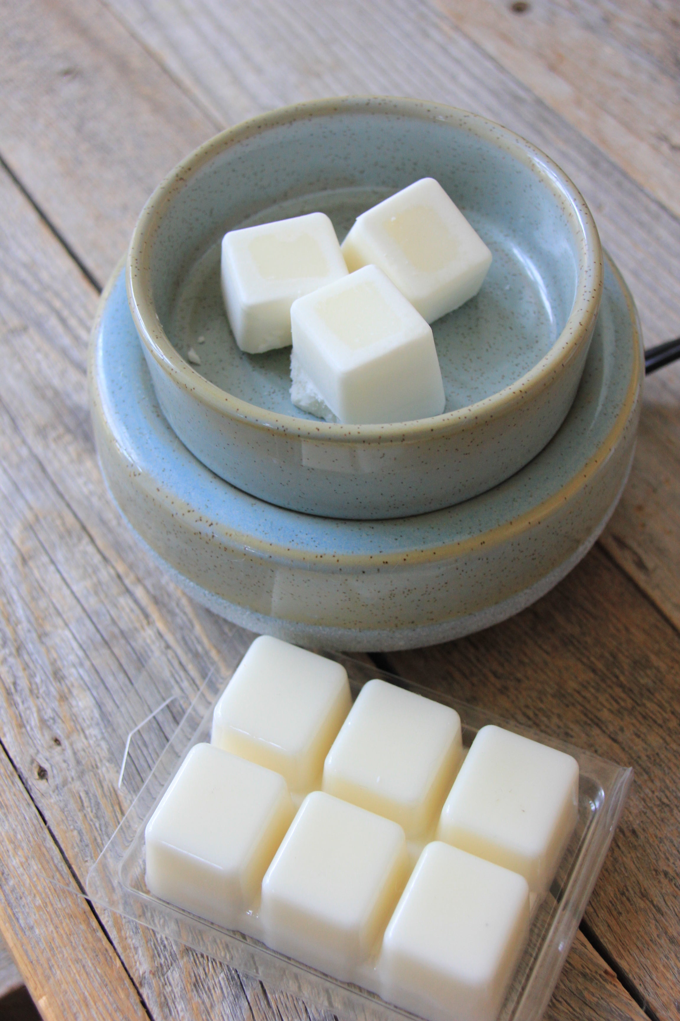 Scented wax melts in a wax melter