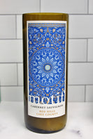 Repurposed Motif Cabernet Sauvignon wine bottle candle