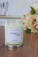 Orange + Mint scented 8oz soy candle