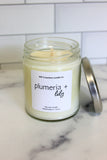 Plumeria + Lily 8oz soy candle