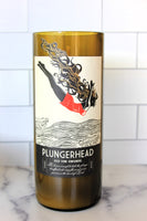 Upcycled Plungerhead Old Vine Zinfandel wine bottle candle