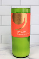 Repurposed Proverb Cabernet Sauvignon wine bottle candle