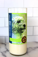 Upcycled Rescue Dog Wine Sauvignon Blanc wine bottle candle