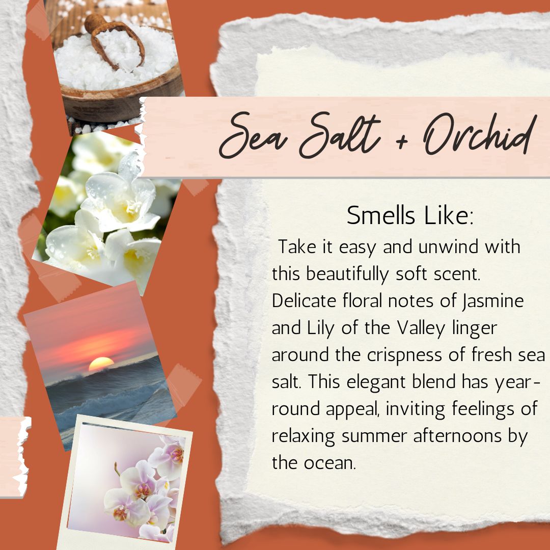 Sea Salt + Orchid 8oz Soy Candle