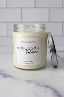Teakwood + Tobacco soy candle