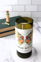 Upcycled True Myth wine bottle candle