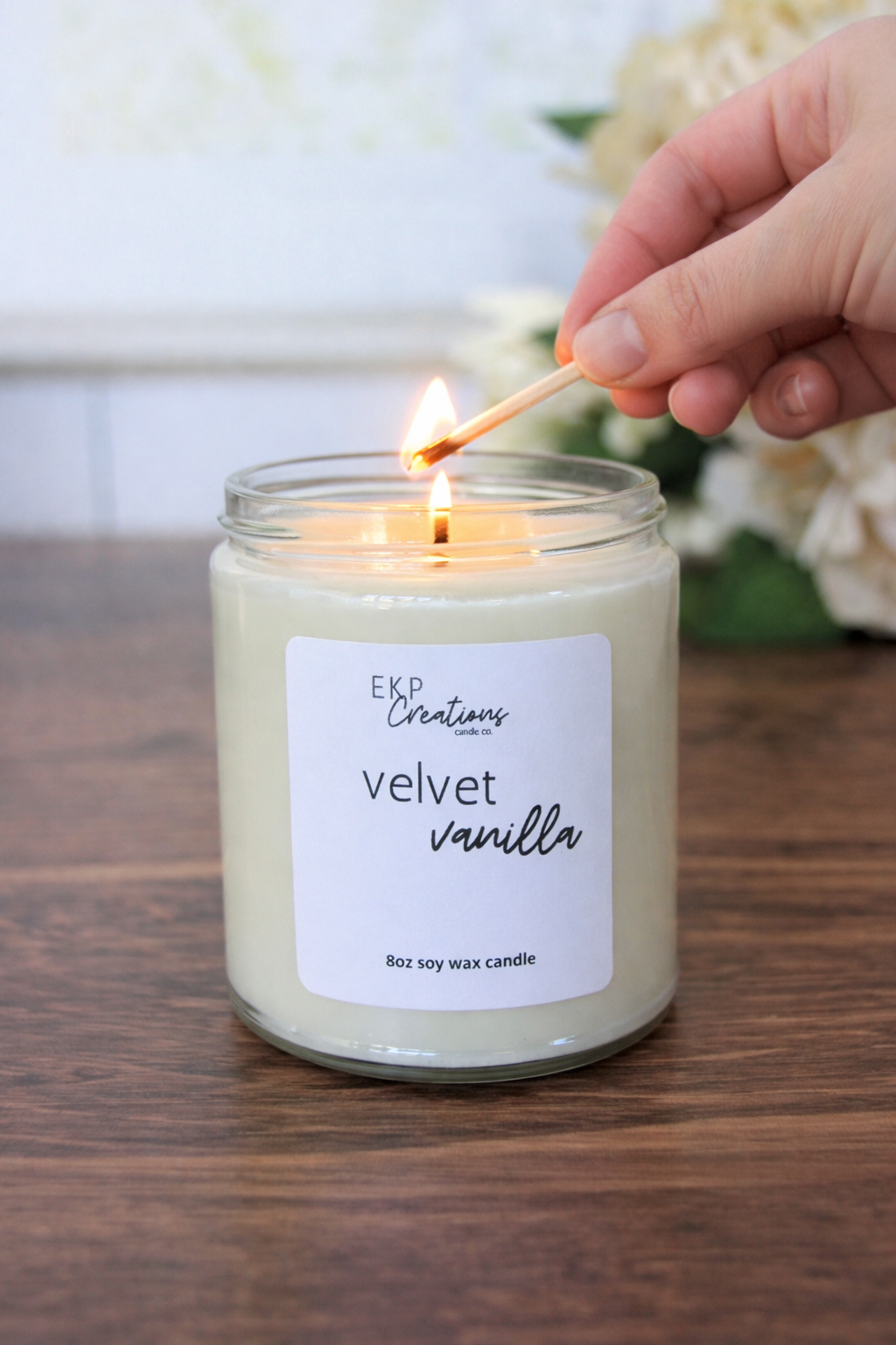 Velvet Vanilla 8oz Soy Candle